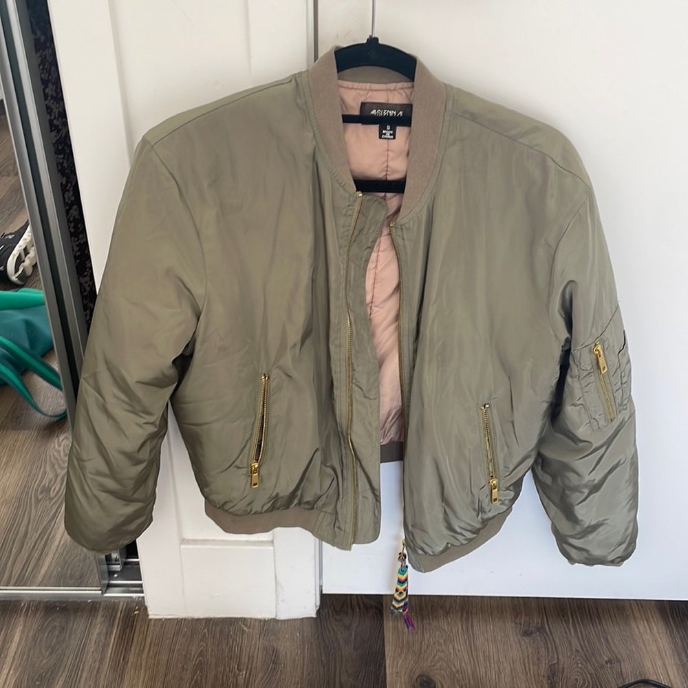 Olive Bomber Jacket Gem